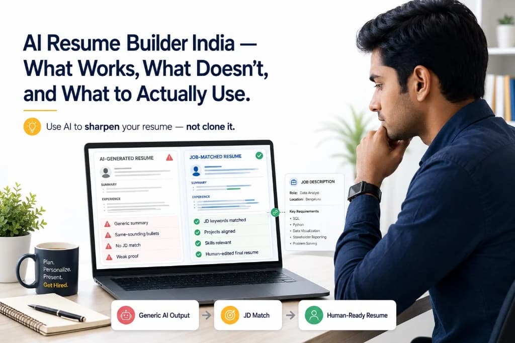 AI resume builder India — what works for ATS and fresher job applications