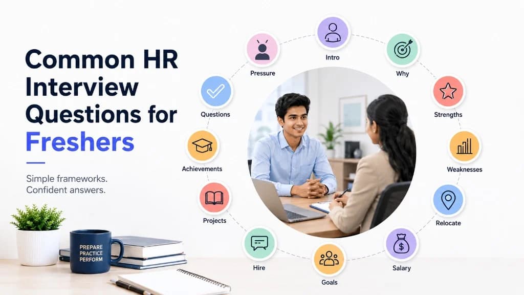 Common HR interview questions and answer frameworks for freshers in India