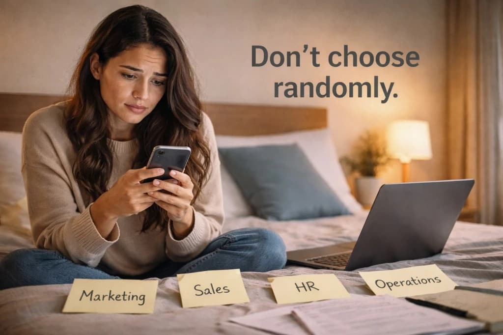 How to choose between marketing, sales, HR, and operations roles
