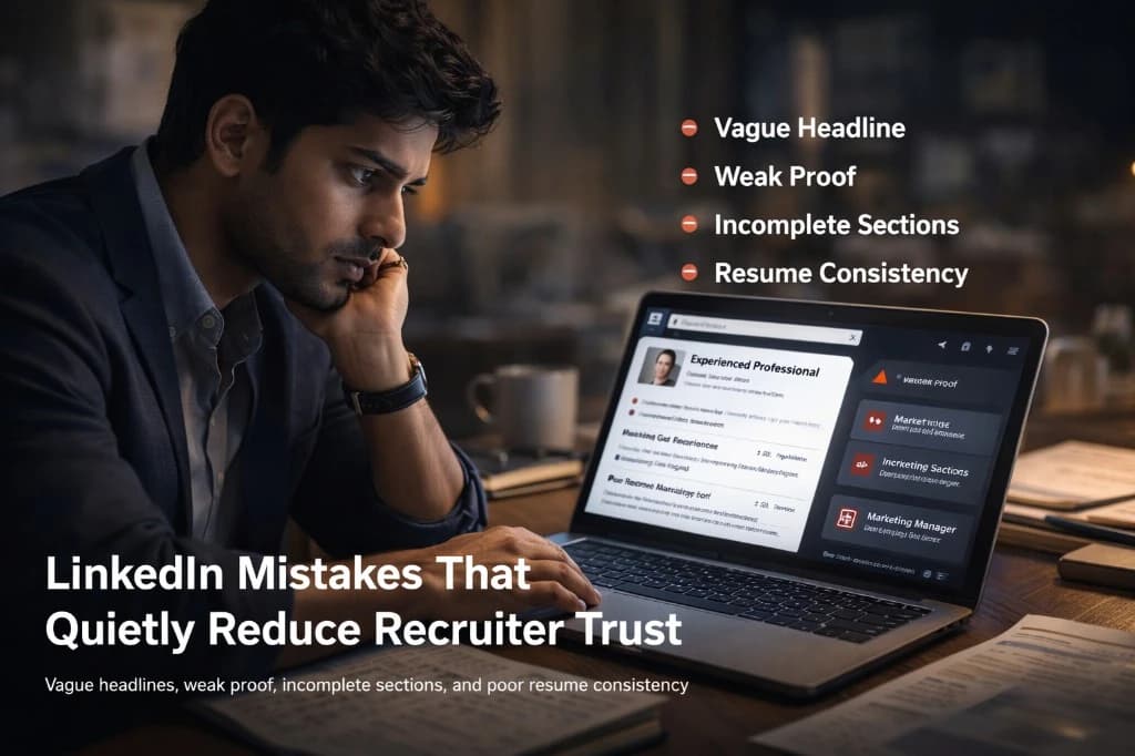 LinkedIn mistakes that reduce recruiter trust and visibility