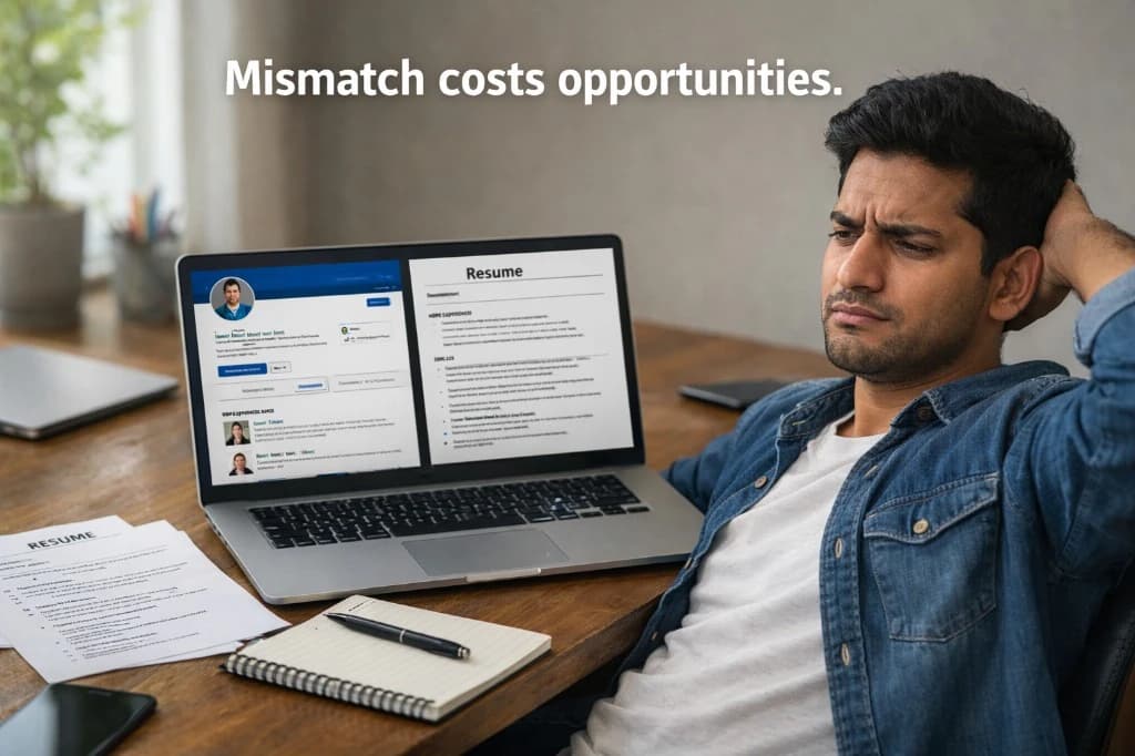 LinkedIn and resume alignment for consistent candidate positioning