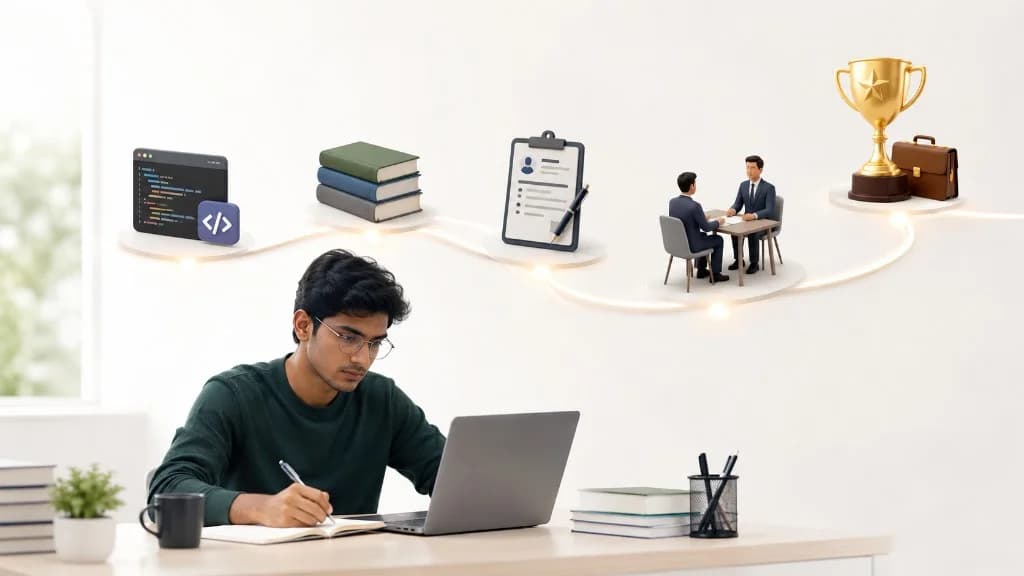 Placement preparation tips for engineering students in India — month-by-month plan