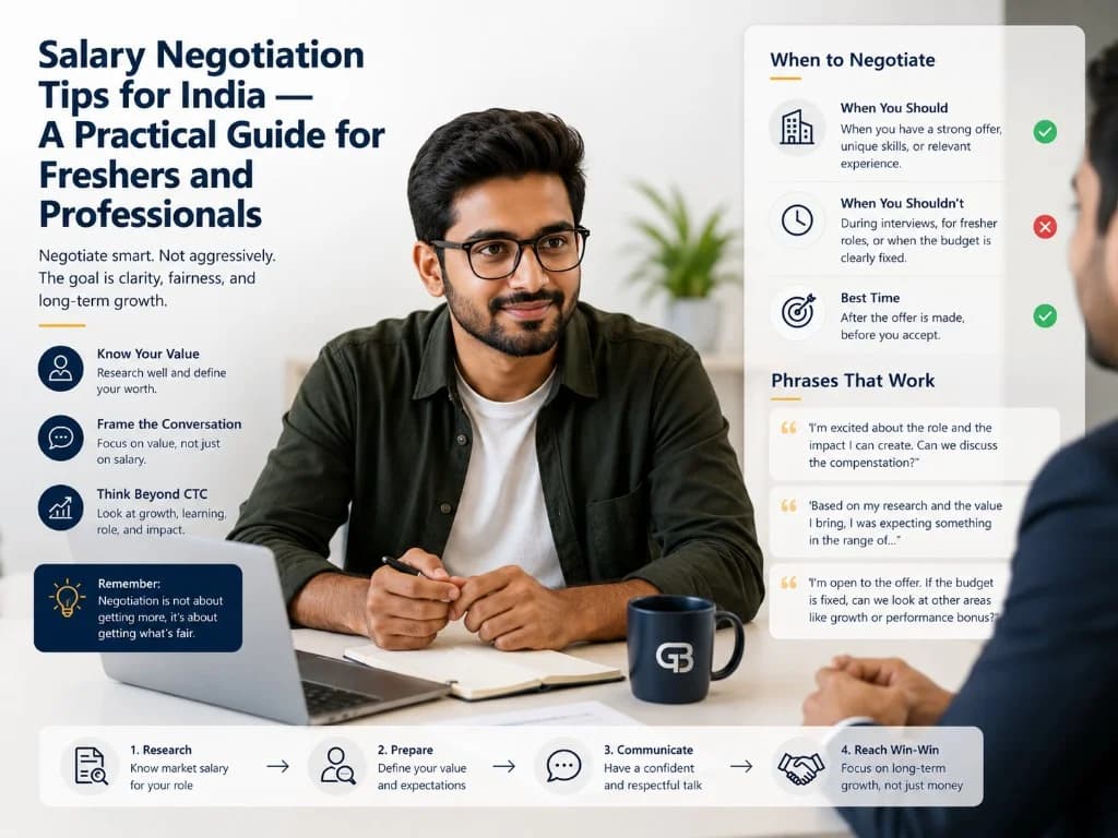 Salary negotiation tips for freshers and professionals in India