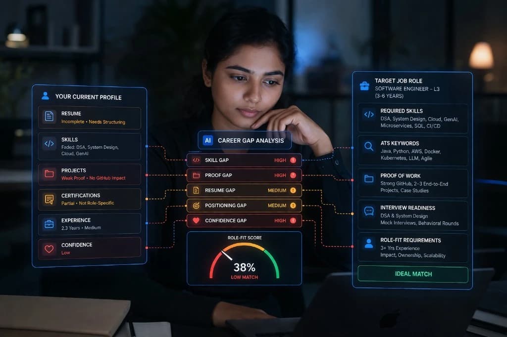Skill gap vs positioning problem diagnosis for job seekers